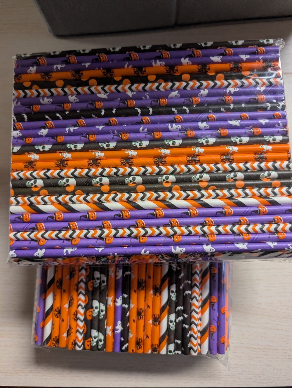 400 Fall/Halloween Paper Straws